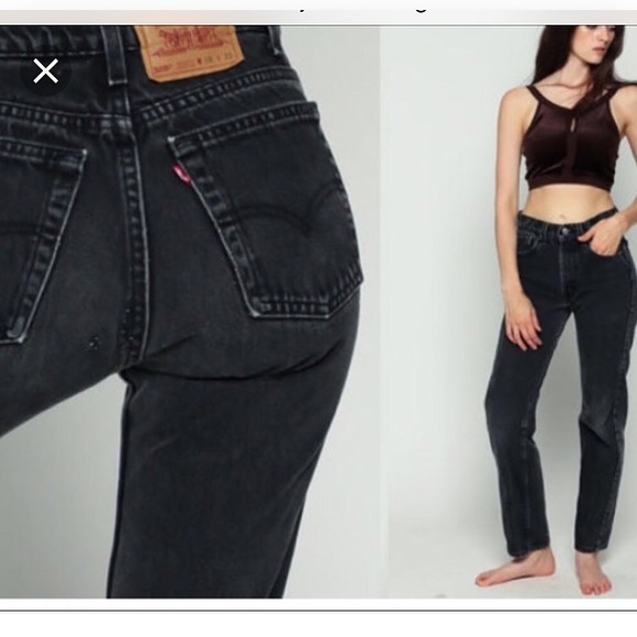 Levi's Denim - RARE!! Vintage 80’s 550 Levi black denim Mom jeans